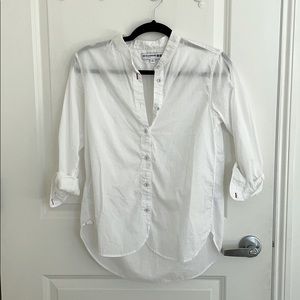 Uniqlo Ines de la Fressange collarless shirt